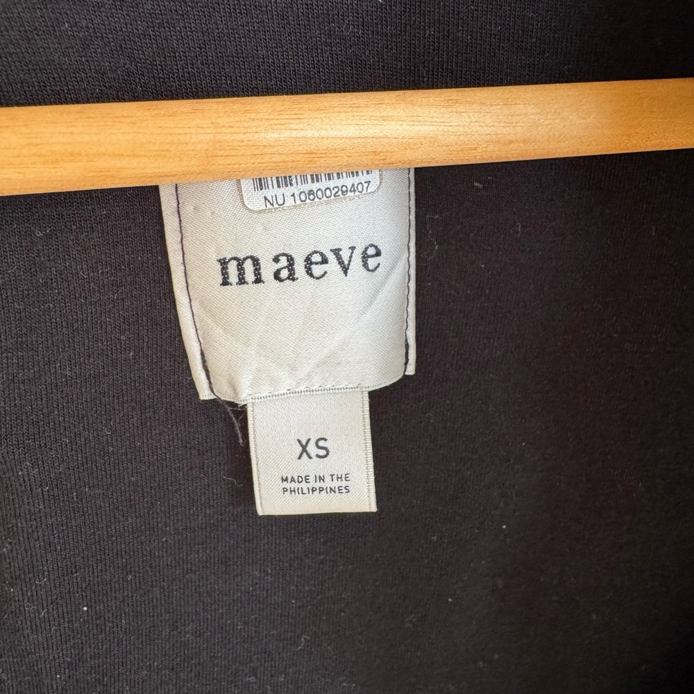Maeve Square-Neck Scalloped Hem Long-Sleeve Mini Dress - Picture 6 of 7